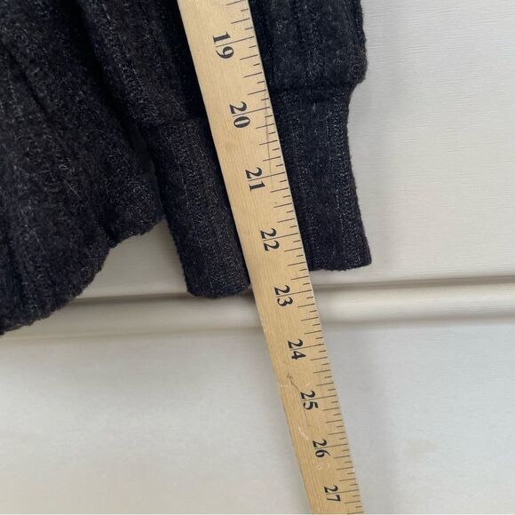 Anthropologie Maeve RafellaCharcoal Grey Criss Cross Sweater Viscose Blend Small - Picture 8 of 9
